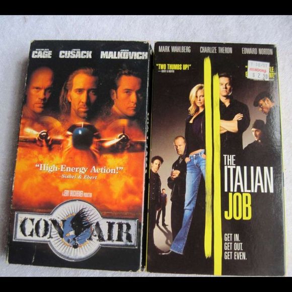 Conair Cage Cusack Italian Job Theron Norton VHS Cassette Tape Bundle for $2 - Picture 1 of 6